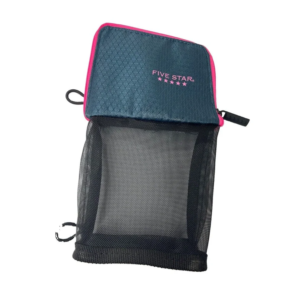 Five Star Pencil Pouch Case Mesh Zip Up Bag 8
